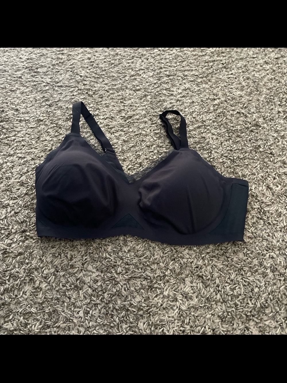 honeylove wireless bra, black size 36/DD